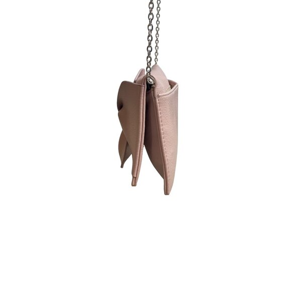 Hallhuber Women's Pink With Chain Strap Vegan Leather Elegant Evening Clutch Sz - Picture 6 of 12